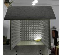 Desktop Soundproof Cover, Microphone Foam Booth Cube, Portable Vocal Booth for Recording, Self Made Sound Booth Box, Isolation Shield Suitable for Studio, Blog, Vocal Use