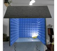 Desktop Soundproof Cover, Microphone Foam Booth Cube, Portable Vocal Booth for Recording, Self Made Sound Booth Box, Isolation Shield Suitable for Studio, Blog, Vocal Use