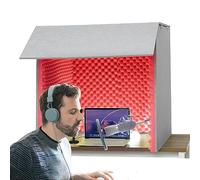Desktop Soundproof Cover, Microphone Isolation Shield, Portable Vocal Booth for Recording, for Home Studio, Music Recording, Podcasting, Acoustical Treatments