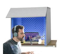 Desktop Soundproof Cover, Microphone Isolation Shield, Portable Vocal Booth for Recording, for Home Studio, Music Recording, Podcasting, Acoustical Treatments