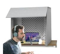 Desktop Soundproof Cover, Microphone Isolation Shield, Portable Vocal Booth for Recording, for Home Studio, Music Recording, Podcasting, Acoustical Treatments