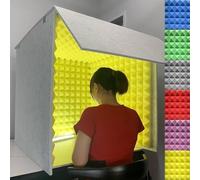 Desktop Soundproof Cover, Portable Recording Booth, Microphone Isolation Booth Cube, Isolation Booth for Music Studio Bedroom Home, for Recording Studio, Podcasts, Singing, and Broadcasting