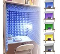 Desktop Soundproof Cover, Portable Vocal Booth for Recording, Self Made Sound Booth Box, 1 Person Use, Decreasing Noise, Isolation Shield, Vocal Absorbing Shield, for Home Office and Studio