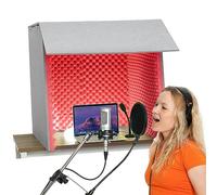 Desktop Soundproof Cover, Sound Isolation Booth Room, Portable Recording Booth to Filter Vocal, Microphone Recording Equipment, for Home Office and Studio
