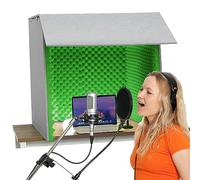 Desktop Soundproof Cover, Sound Isolation Booth Room, Portable Recording Booth to Filter Vocal, Microphone Recording Equipment, for Home Office and Studio