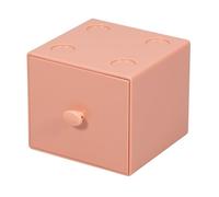 Desktop Storage Box PS Square Stackable Organizer Drawer Office School Home (Orange)