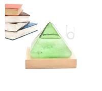 Desktop Storm Glass : calibre météo brillant, prévisions météorologiques en verre | Prédicteur USB, prévisions météorologiques pyramidales (utilisation à la maison, cadeaux pour papas et mères