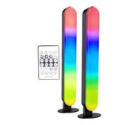 Desktop Strip Lights - RGB Light Bar for Adjustable Brightness and Color | ABS Material with Sleek Black Design, Easy Installation, Versatile Use for Study Office Bedroom, 25cm