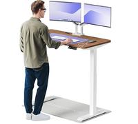 Desktronic Bureau Assis Debout Électrique 120x60cm - Bureau Réglable en Hauteur à Moteurs Électriques Doubles - Commande Tactile - USB - Mémoire - Plateau Bois Européen - Table Assis-Debout