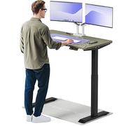 Desktronic Bureau Assis-Debout Électrique 120x60cm- Hauteur Réglable - Commande Tactile avec Mémoires - Ports USB - Bois Européen - Table Réglable