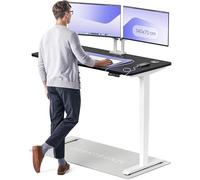 Desktronic Bureau Assis Debout Électrique 140x70cm - Bureau Réglable en Hauteur à Moteurs Électriques Doubles - Commande Tactile - USB - Mémoire - Plateau Bois Européen - Table Assis-Debout