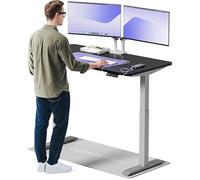 Desktronic Bureau Assis Debout Électrique 140x70cm - Bureau Réglable en Hauteur à Moteurs Électriques Doubles - Commande Tactile - USB - Mémoire - Plateau Bois Européen - Table Assis-Debout