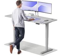 Desktronic Bureau Assis Debout Électrique 180x80 cm - Double Moteur Silencieux, Stabilité Renforcée, Réglable en Hauteur, Mémoire, USB-C HomePro