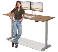 Desktronic Bureau Assis Debout Électrique 200x80 cm - Double Moteur Silencieux, Stabilité Renforcée, Réglable en Hauteur, Mémoire, USB-C HomePro