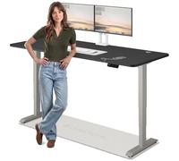 Desktronic Bureau Assis Debout Électrique 200x80 cm - Double Moteur Silencieux, Stabilité Renforcée, Réglable en Hauteur, Mémoire, USB-C HomePro