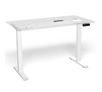 Desktronic Bureau Assis Debout Électrique - Bureau Réglable en Hauteur Stabilisé - Table Assis Debout - Commande Tactile - Mémoires - Ports USB Intégrés - Plan de Travail en Bois Européen