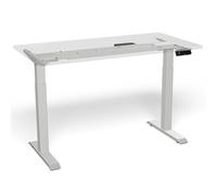 Desktronic Bureau Assis Debout Électrique - Bureau Réglable en Hauteur Stabilisé - Table Assis Debout - Commande Tactile - Mémoires - Ports USB Intégrés - Plan de Travail en Bois Européen
