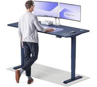 Desktronic Bureau Assis-Debout Électrique - Hauteur Réglable et Stabilisée - Commande Tactile avec Mémoires - Ports USB Intégrés - Tableau Assis-Debout 180x80cm