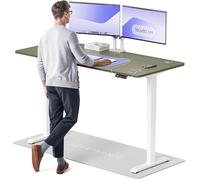 Desktronic Bureau Assis-Debout Électrique - Hauteur Réglable et Stabilisée - Commande Tactile avec Mémoires - Ports USB Intégrés - Tableau Assis-Debout 180x80cm