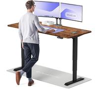 Desktronic Bureau Assis-Debout Électrique - Plateau de Table en Bois Massif - Hauteur Réglable et Stabilisée - Commande Tactile avec Mémoires - Ports USB Intégrés - Tableau Assis-Debout 180x80cm