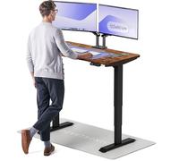 Desktronic Bureau Assis-Debout Électrique - Plateau de Table en Bois Massif - Hauteur Réglable et Stabilisée - Commande Tactile avec Mémoires - Ports USB Intégrés - Tableau Assis-Debout 120x60cm