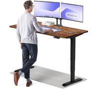 Desktronic Bureau Assis-Debout Électrique - Plateau de Table en Bois Massif - Hauteur Réglable et Stabilisée - Commande Tactile avec Mémoires - Ports USB Intégrés - Tableau Assis-Debout 160x80cm