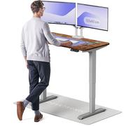 Desktronic Bureau Assis-Debout Électrique - Plateau de Table en Bois Massif - Hauteur Réglable et Stabilisée - Commande Tactile avec Mémoires - Ports USB Intégrés - Tableau Assis-Debout 120x60cm