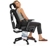 Desktronic Chaise de Bureau Ergonomique réglable SitPro, 10 points de réglage , 3D Accoudoir , Noir