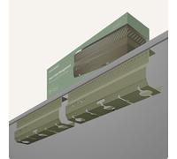 Desktronic Lot de 2 goulottes de câbles de Bureau en Acier Inoxydable avec 5 découpes de câbles - Organisateur de câbles Facile à Installer - Support de câbles - Vert Clair