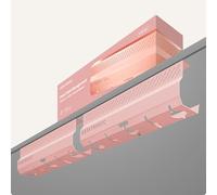 Desktronic Lot de 2 goulottes de câbles de Bureau en Acier Inoxydable avec 5 découpes de câbles - Organisateur de câbles Facile à Installer - Support de câbles - Rose