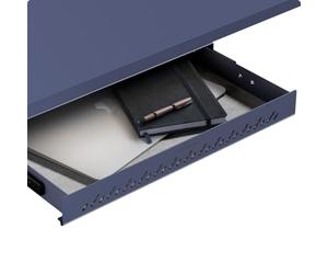Desktronic Rangement de bureau | Caisson de rangement sous bureau | Bureau pour fournitures scolaires à domicile, Tiroir en métal, Caisson à tiroir caché. Bleu foncé