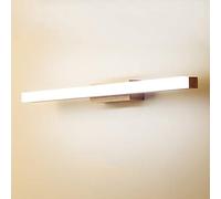 DESLP Applique Miroir Salle de Bain Bois, Lampe pour Miroir LED Blanc Chaud 3000K avec Abat-jour en Acrylique, Éclairage Miroir Moderne pour Armoir Tableau Toilette Meuble,60cm 10w