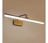 DESLP Applique Miroir Salle de Bain Bronze, Lampe pour Miroir LED Coiffeuse Métal acec Tête de Lampe 180° Pivotante, Blanc Chaud 3000K, Applique Murale pour Armoire Toilette Meuble,41 cm 8w
