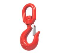 Desnysmf 7T Crochet rotatif verrouillable pour charges lourdes - Rotation à 360° - Crochet de levage avec verrouillage de sécurité pour remorques, camions, chariots élévateurs, bâtiments - 31 x 14,3 x