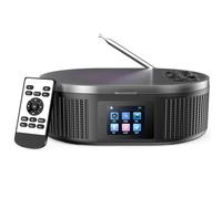 Desobry Lecteur CD Portable avec écran LCD Version améliorée 2025 avec Bluetooth Entrée AUX USB Radio FM Fonction Anti-Saut Télécommande