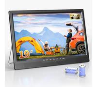 Desobry Téléviseur Portable 19 Pouces 1080P | Petite TV avec Batterie et Support Intégrés, Tuner Numérique DVB-T2, tv 12v pour camping car, VR, cuisine, chambre