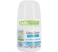 SO’Bio étic Déodorant Roll-on Tolérance+ Aloe Vera 24h Peaux sensibles & épilées 50 ml