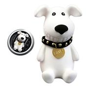 Désodorisant À Pince Pour Grille D'aération De Voiture, Design Créatif De Chien Blanc, Ornement De Diffuseur De Parfum De Tableau De Bord, Accessoire Décoratif Éliminant Les Odeurs, Un Adorable Animal