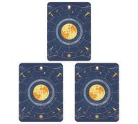 Désodorisant à suspendre au miroir de voiture - Exquis - Phase lunaire - Soleil - Astrologie mystique - Astrologie mystique - Feuille d'aromathérapie - Tablettes d'aromathérapie - Parfum de voiture
