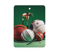 Désodorisant à suspendre pour voiture, basket-ball, rugby, baseball, golf, longue durée, aromathérapie, cartes parfumées carrées pour véhicules, chambre à coucher, armoire, style noir