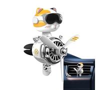Désodorisant d'avion, dessin animé mignon pilotes de chat - Diffuseur - Hélice rotative automatique, désodorisant créatif amusant pour climatisation de voiture