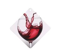 Désodorisant de voiture 3D en forme de cœur de vin à suspendre, tablettes d'aromathérapie de voiture parfumées longue durée, cartes parfumées en losange pour véhicules, chambre à coucher, armoire
