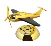 Désodorisant de voiture à énergie solaire avec design d'avion rotatif, diffuseur d'aromathérapie à base de plantes pour l'intérieur du véhicule, et crée (jaune)