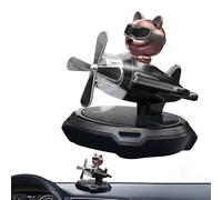 Désodorisant de voiture à énergie solaire - Diffuseur rotatif de parfum d'avion pour voiture, lunettes de soleil, parfum chien pour décoration intérieure de voiture