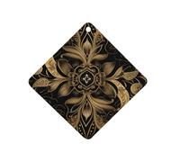 Désodorisant de voiture à motif noir et doré à suspendre, tablettes d'aromathérapie parfumées longue durée pour voiture, cartes parfumées en losange pour véhicules, chambre à coucher, armoire, style