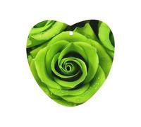 Désodorisant de voiture à suspendre à la rose verte - Tablettes d'aromathérapie de voiture - Cartes parfumées de forme d'amour pour véhicules, chambre à coucher, armoire - Style blanc