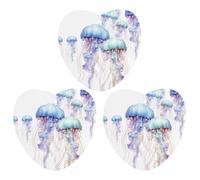 Désodorisant de voiture à suspendre - Aquarelle 3D méduse - Cartes parfumées - Tablettes d'aromathérapie - Miroir intérieur - Pendentif pour armoire de salle de bain - Forme d'amour - Gris