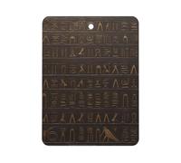 Désodorisant de voiture à suspendre avec hiéroglyphe égyptien antique - Tablettes d'aromathérapie - Cartes parfumées carrées pour véhicules, chambre à coucher, armoire - Style blanc