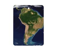 Désodorisant de voiture à suspendre avec image satellite d'Amérique du Sud, tablettes d'aromathérapie parfumées de longue durée, cartes parfumées carrées pour véhicules, chambre à coucher, garde-robe