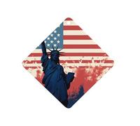 Désodorisant de voiture à suspendre avec motif drapeau avec silhouette de Lady Liberty - Tablettes d'aromathérapie - Cartes parfumées à long terme - Pour véhicules, chambre à coucher, armoire - Style